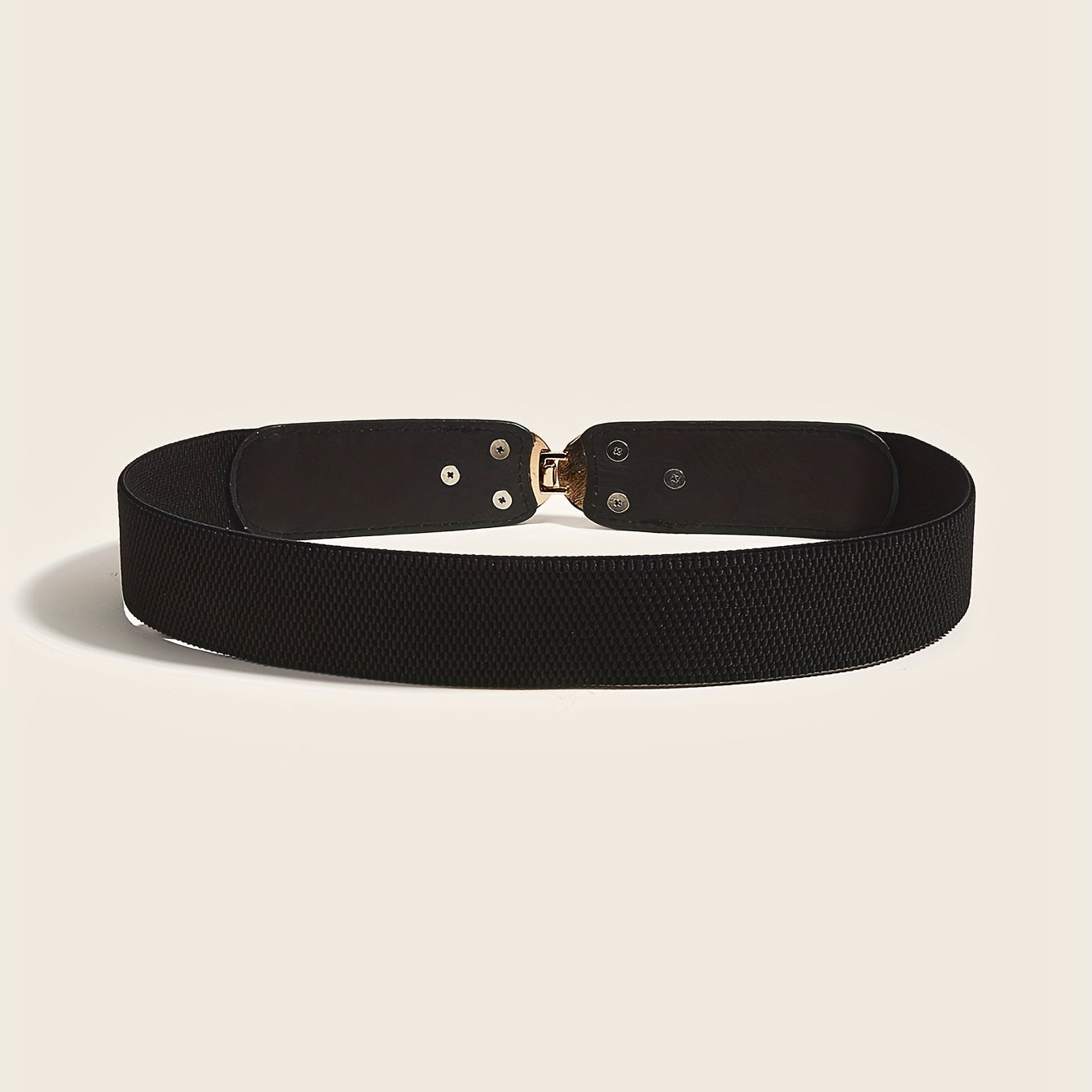 Double Snake Buckle Elastic Belt Wide Waistband Vintage Girdle