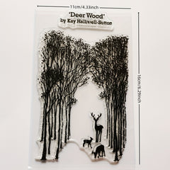 Christmas Forest Deer Silicone Transparent Stamp