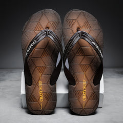 Men's Non Slip Flip Flops Coffee Cerulean