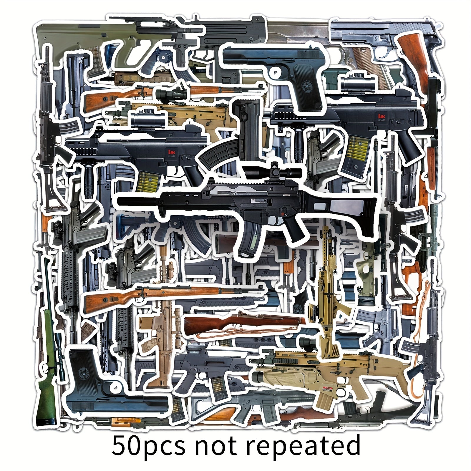 50pcs Military Graffiti Stickers DIY Waterproof Stickers