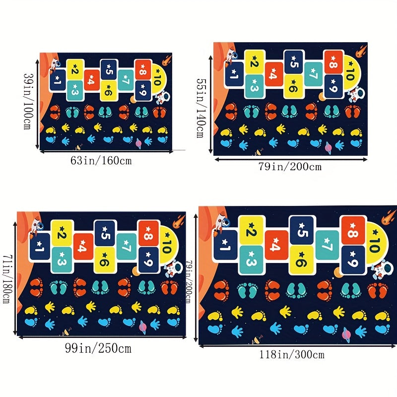 Hop & Count Hopscotch Rug Mat Large Area Rug Car Rug Hopscotch Mat For Kids