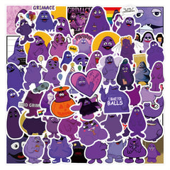 60pcs Grimace Ghost Face Vinyl Stickers for Water Bottles Laptop
