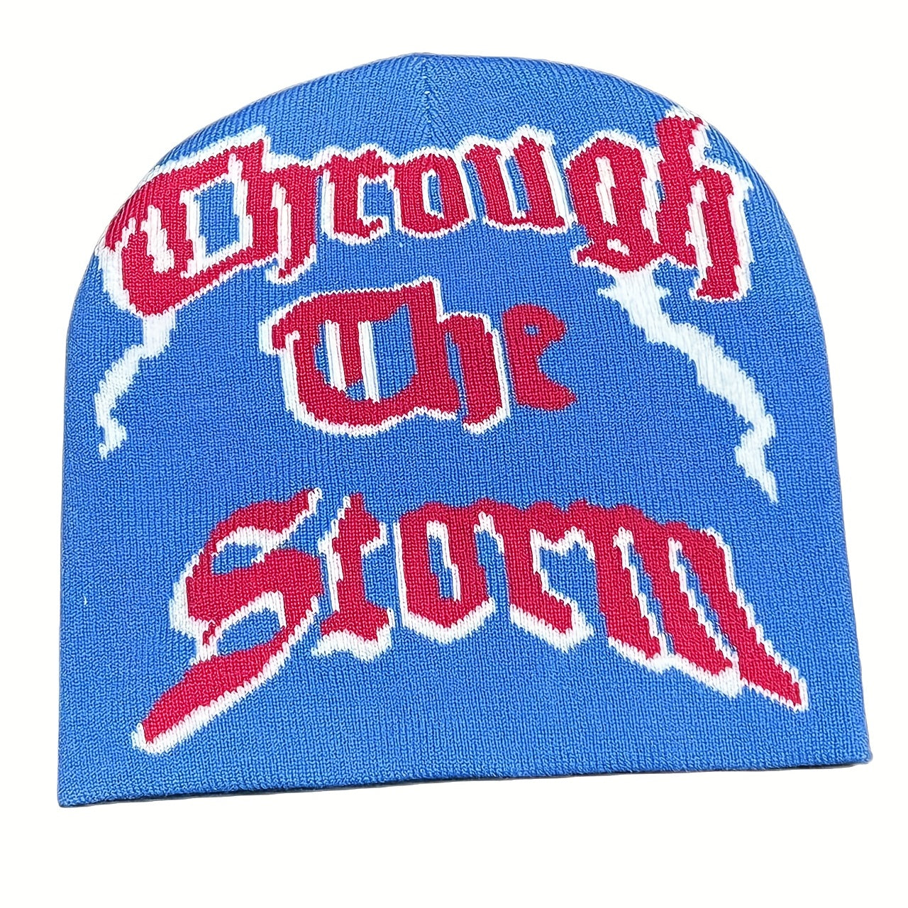 Colorful Gothic Lightning Bonnet Hat Knitted Skull Cap