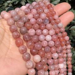6 8 10MM Round Sunstone Beads for DIY Bracelet Necklace