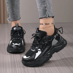 Women's Chunky Sneakers Heighten Casual Wear Resistance Non Slip Running Shoes