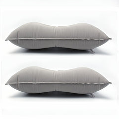 2pcs Portable Inflatable Pillows Thickened Flocking Square Camping Pillow