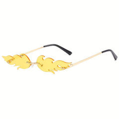 Girls Flame Polygon Sunglasses w/ Case & Cloth