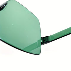Men's Rimless Sunglasses UV Protection + Cloth