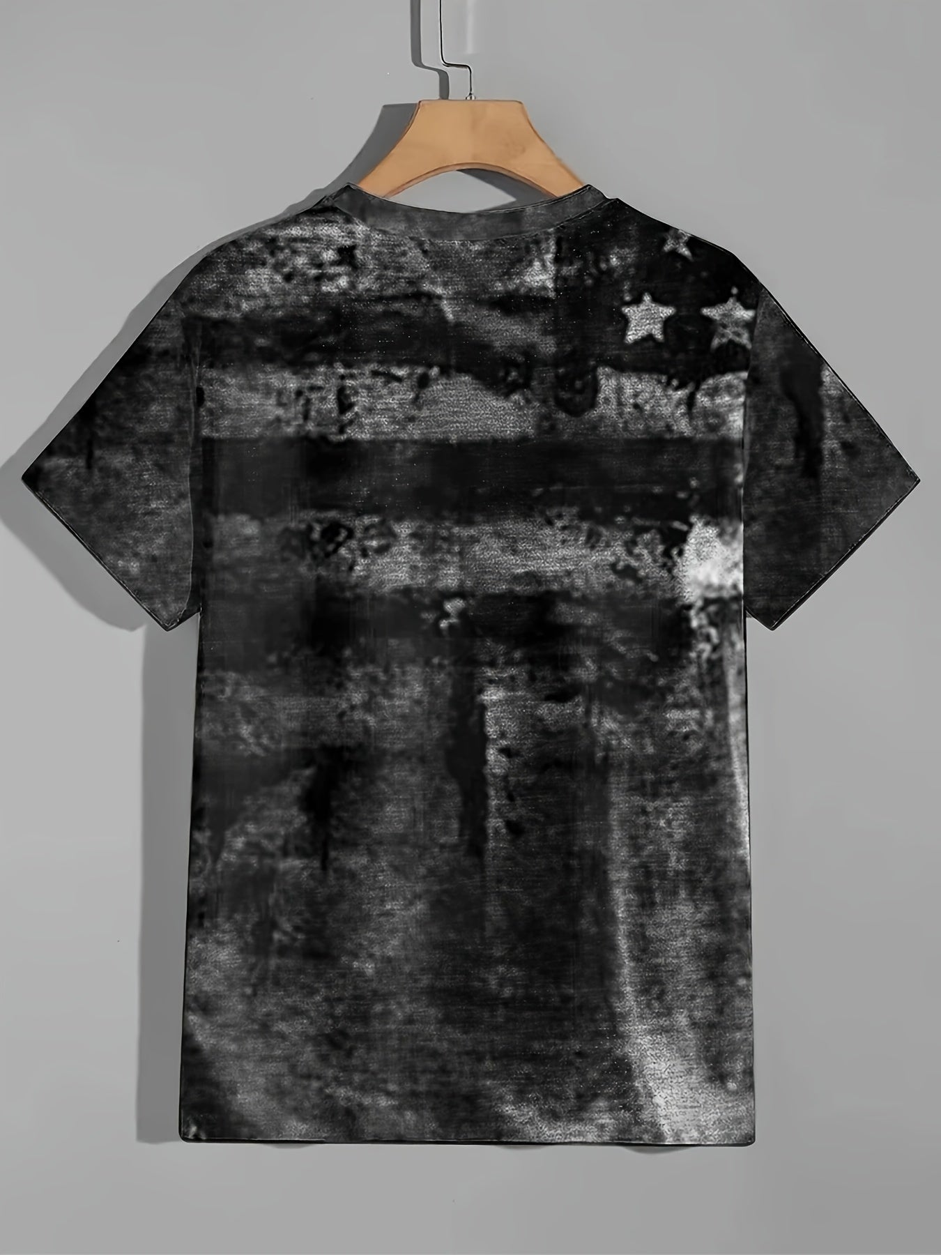 Men's Vintage Style Printed Sports T-shirt Round Neck Tee Shirt
