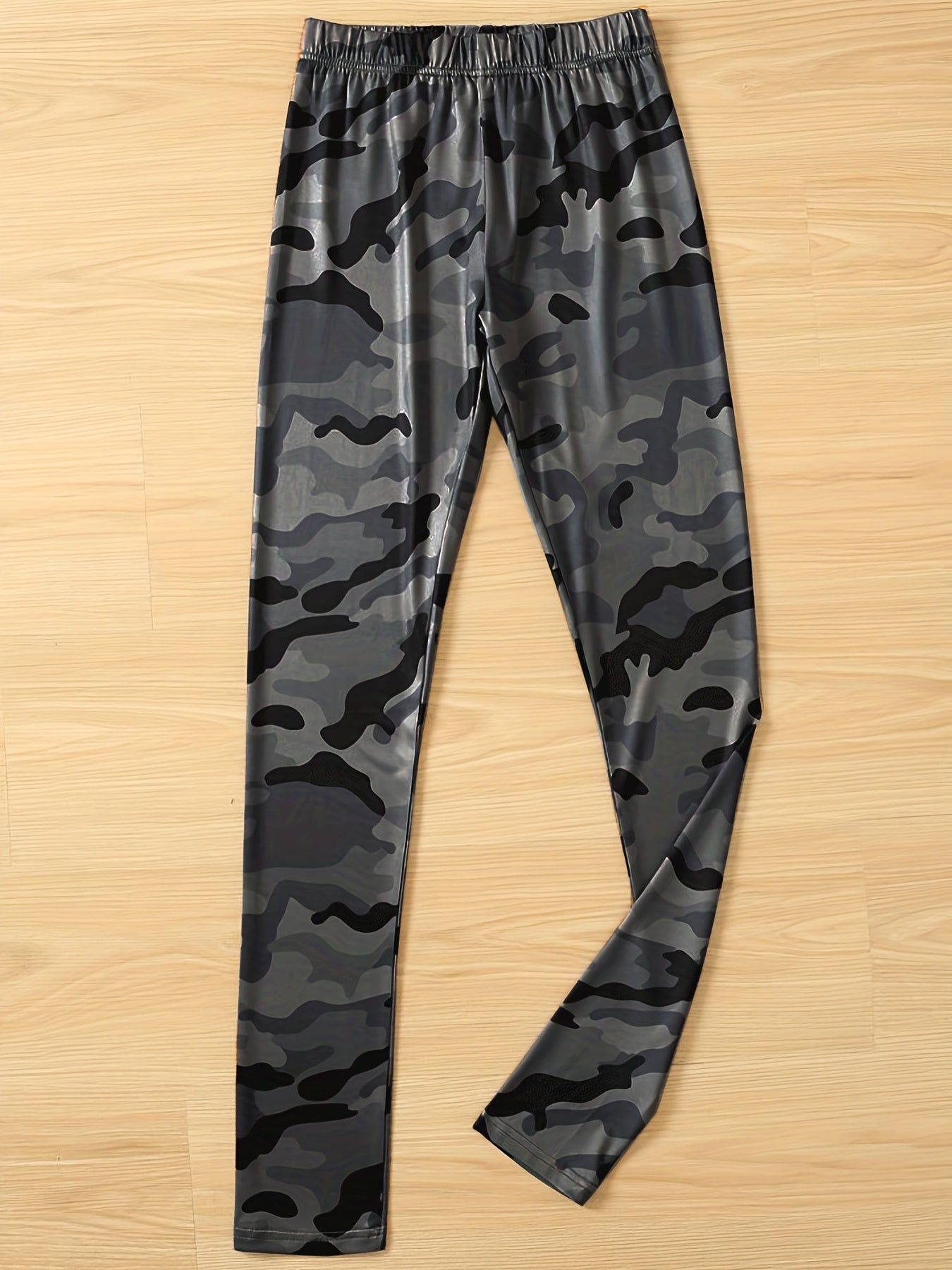 Camo Print High Waist Skinny Leggings Casual Every Stretchy Leggings