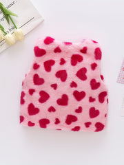 Winter Baby Girl Vest Strawberry Plush Vest Toddler Outerwear