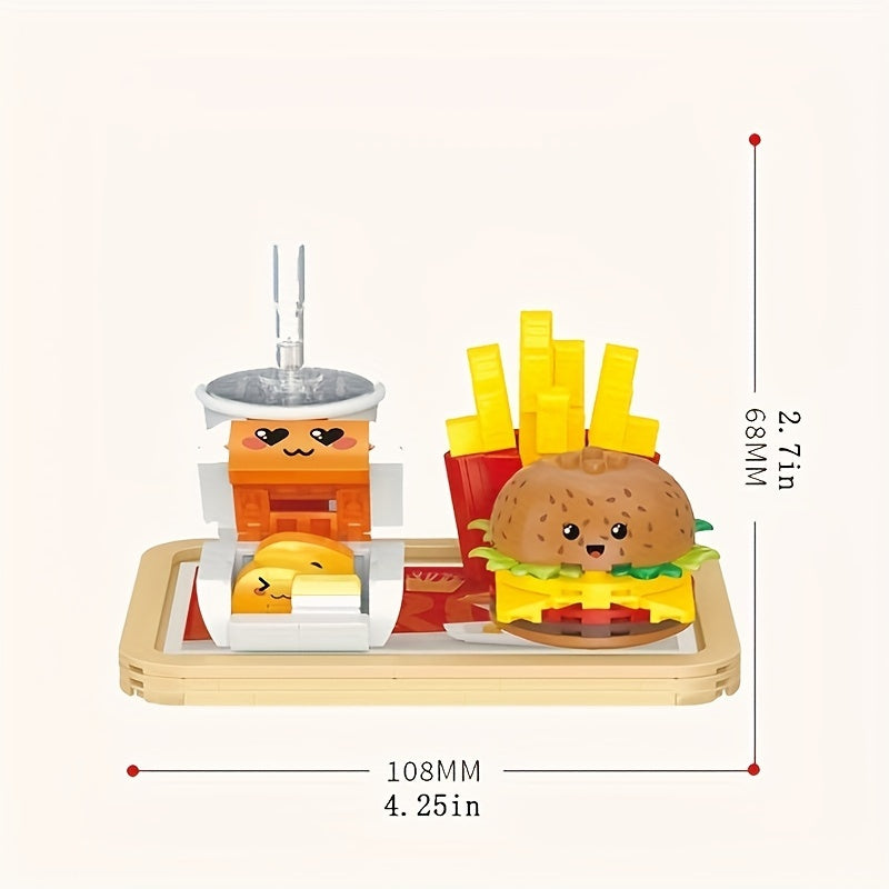 261pcs Burger Fries Chicken Building Block Toys