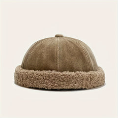 Winter Retro Cotton Warm Brimless Cap