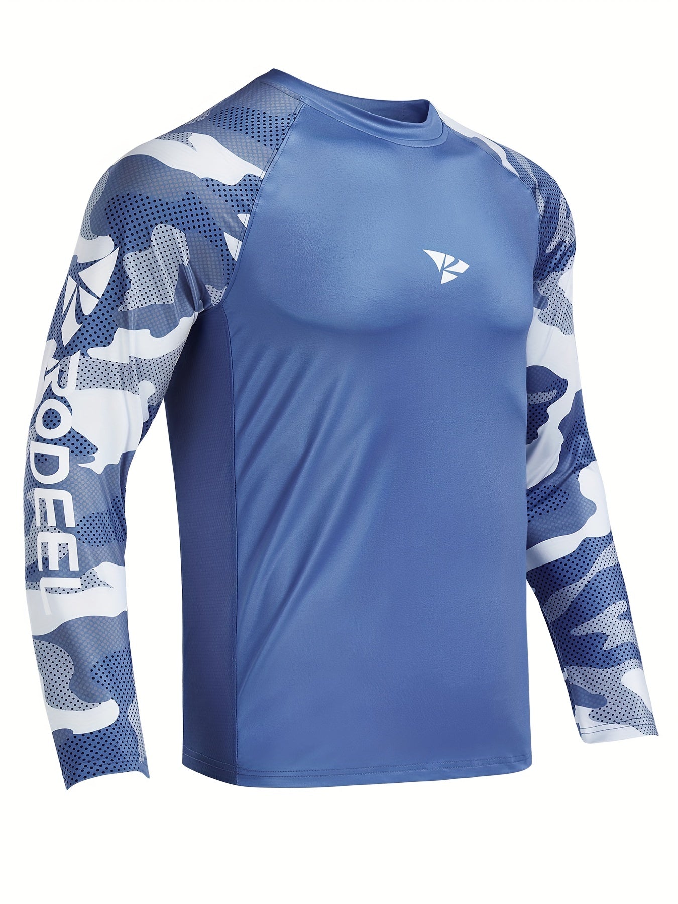 Men's UPF 50 Sun Protection Raglan Shirt Long Sleeve Rash Guard