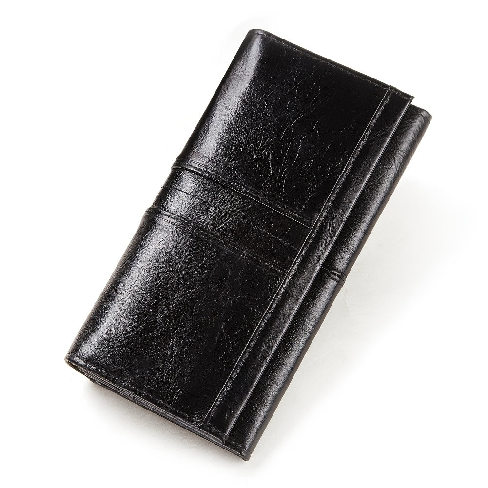 RFID Blocking Leather Women's Wallet with Zip Pocket