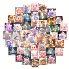 50pcs Cat Cartoon Graffiti Stickers Waterproof Game Stickers
