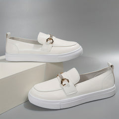 Women's Rhinestone Decor Flat Loafers Slip On Shoes Round Toe Walking Flats