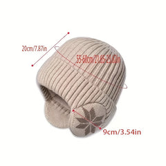 Fashionable Sport Windproof Knit Thickened Beanie Hat Autumn Winter Warm Ski Col
