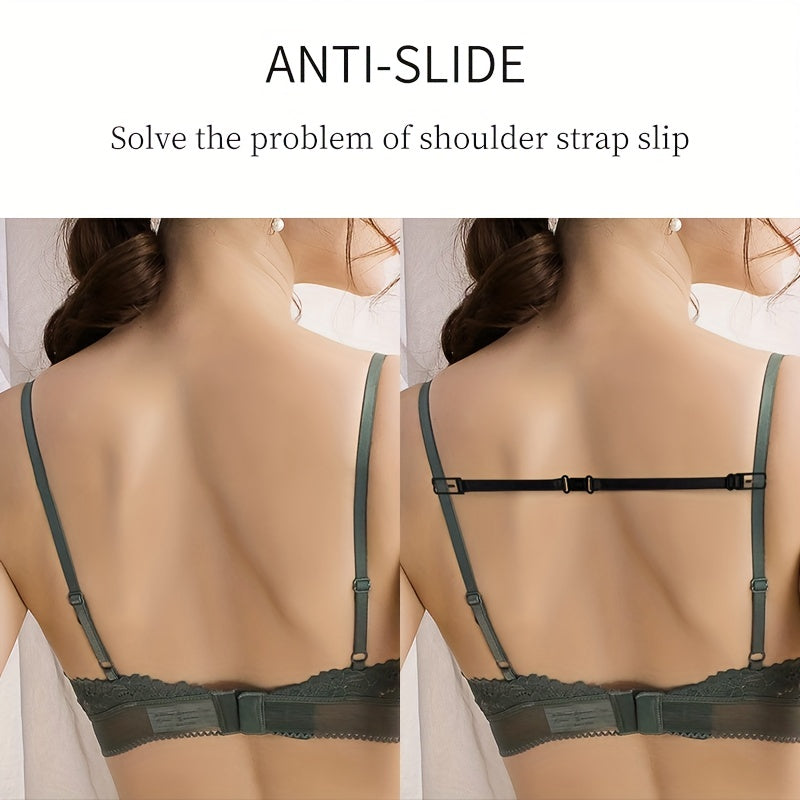 5pcs Invisible Bra Strap Clips Adjustable Elastic Shoulder Belt Non slip Buckles