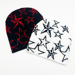 Soft Windproof Knitted Beanie Hat Pentagram Pattern Halloween Funny Gift