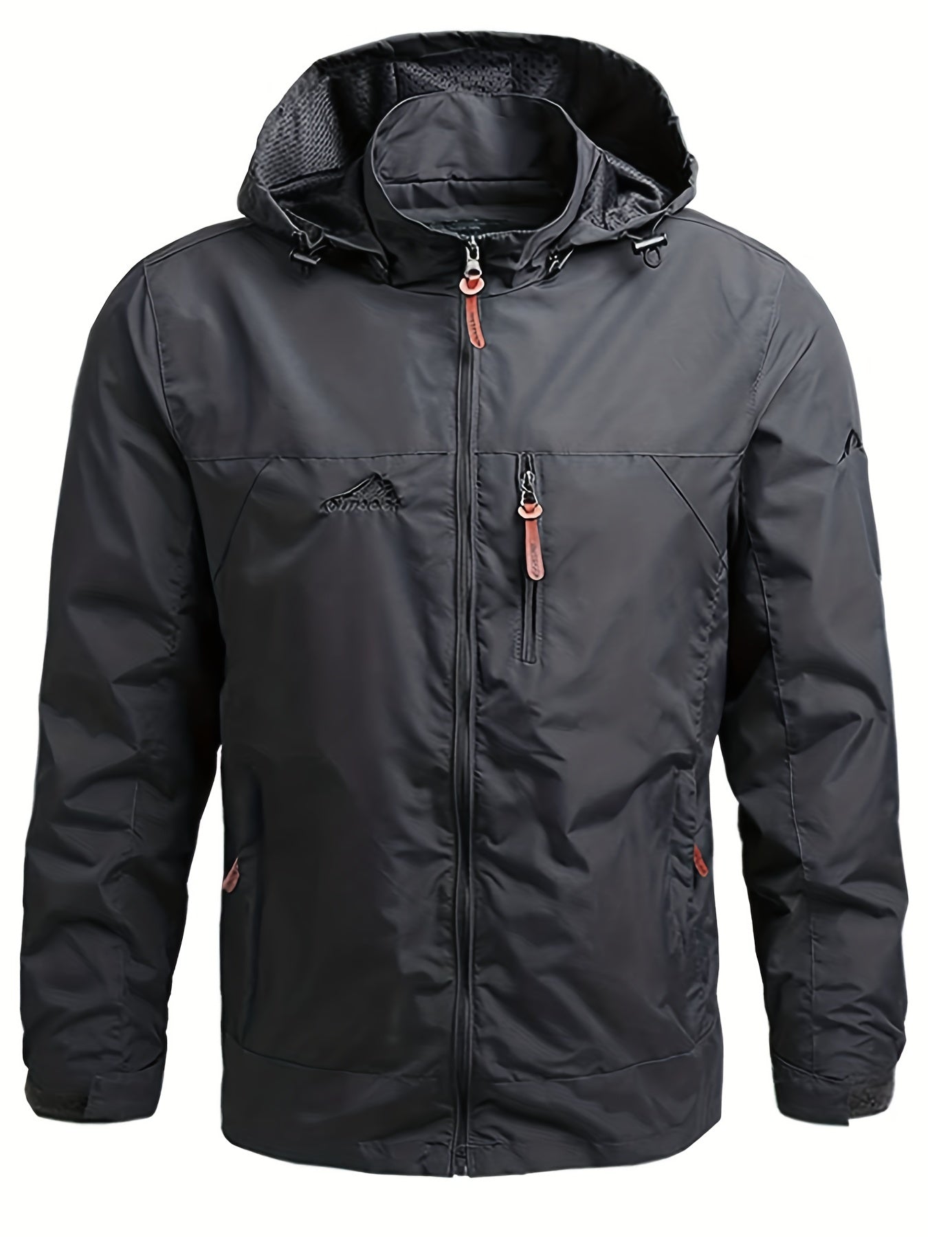 Men's Lightweight Hooded Windbreaker Jacket for Spring Fall