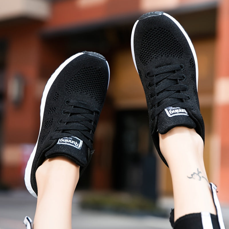 Thick Sole Shock Absorption Sneakers Lightweight Breathable Running Shoes