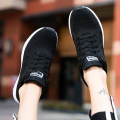 Thick Sole Shock Absorption Sneakers Lightweight Breathable Running Shoes