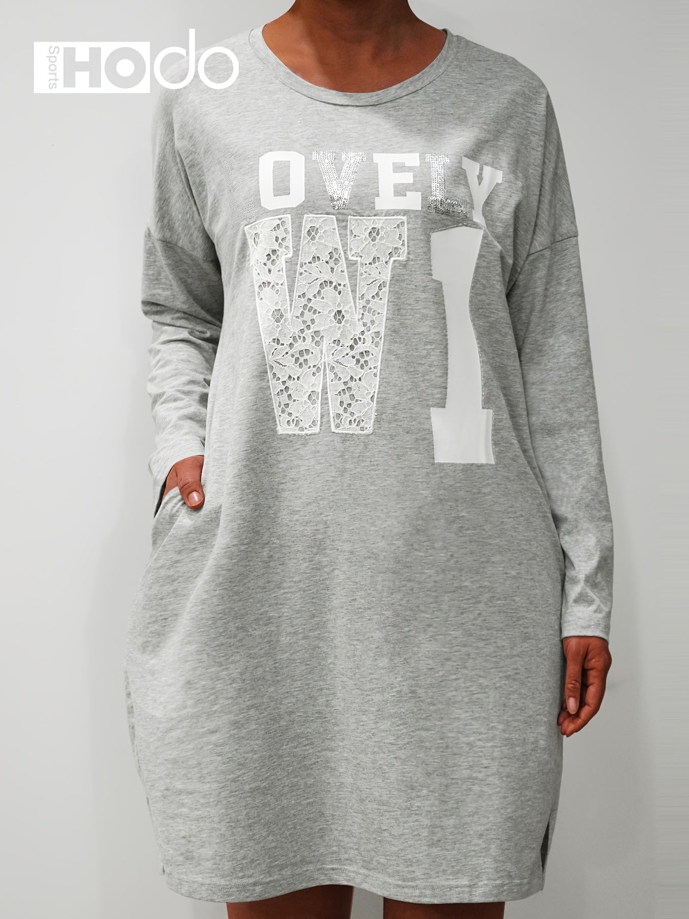 Casual Soft Nightdress Long Sleeve Cotton Sleepwear Dress