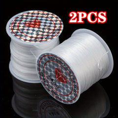 2pcs 0.8mm Elastic Bracelet String Crystal Cord 10M