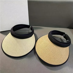 Straw Visor Hat UV Protection Sun Hat for Women
