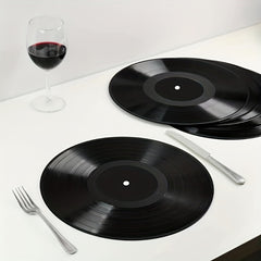 Vinyl Record Placemats 30'' Waterproof Non Slip Heat Resistant Table Mat