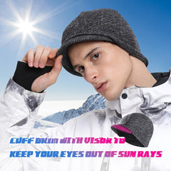Men's Casual Warm Knitted Beanie Outdoor Ear Protection Wool Thickened Hat