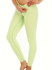 Ribbed Quick Drying Yoga Pants High Stretch Butt Lifting Leggings