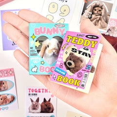 50 Creative Cartoon Cat Rabbit Puppy Bear Pattern Journal Stickers