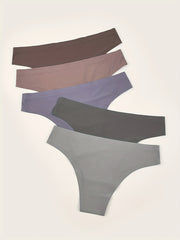 5pcs Seamless Low Waist Panties Women's Lingerie