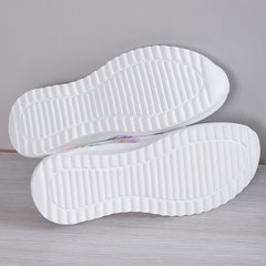 Butterfly Pattern Breathable Walking Shoes Soft Sole Non Slip Sneakers