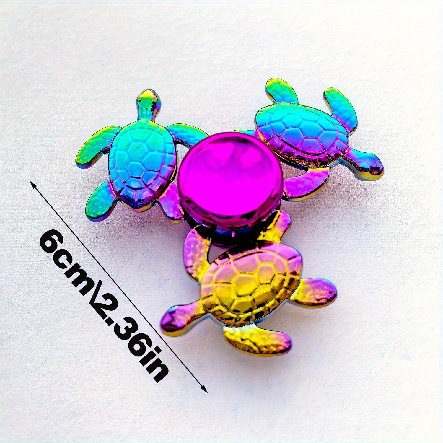 Colorful Metal Turtle Finger Spinner Quiet Durable Toy Relax Novelty Game