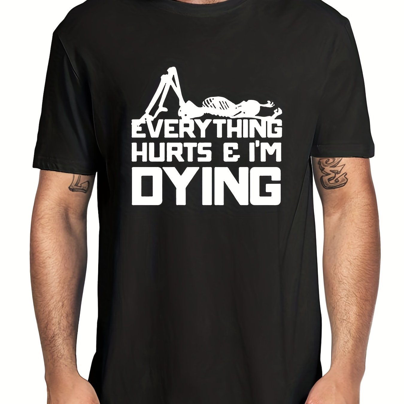 Men's Letter Print T Shirt: Stylish & Comfortable Summer Wear