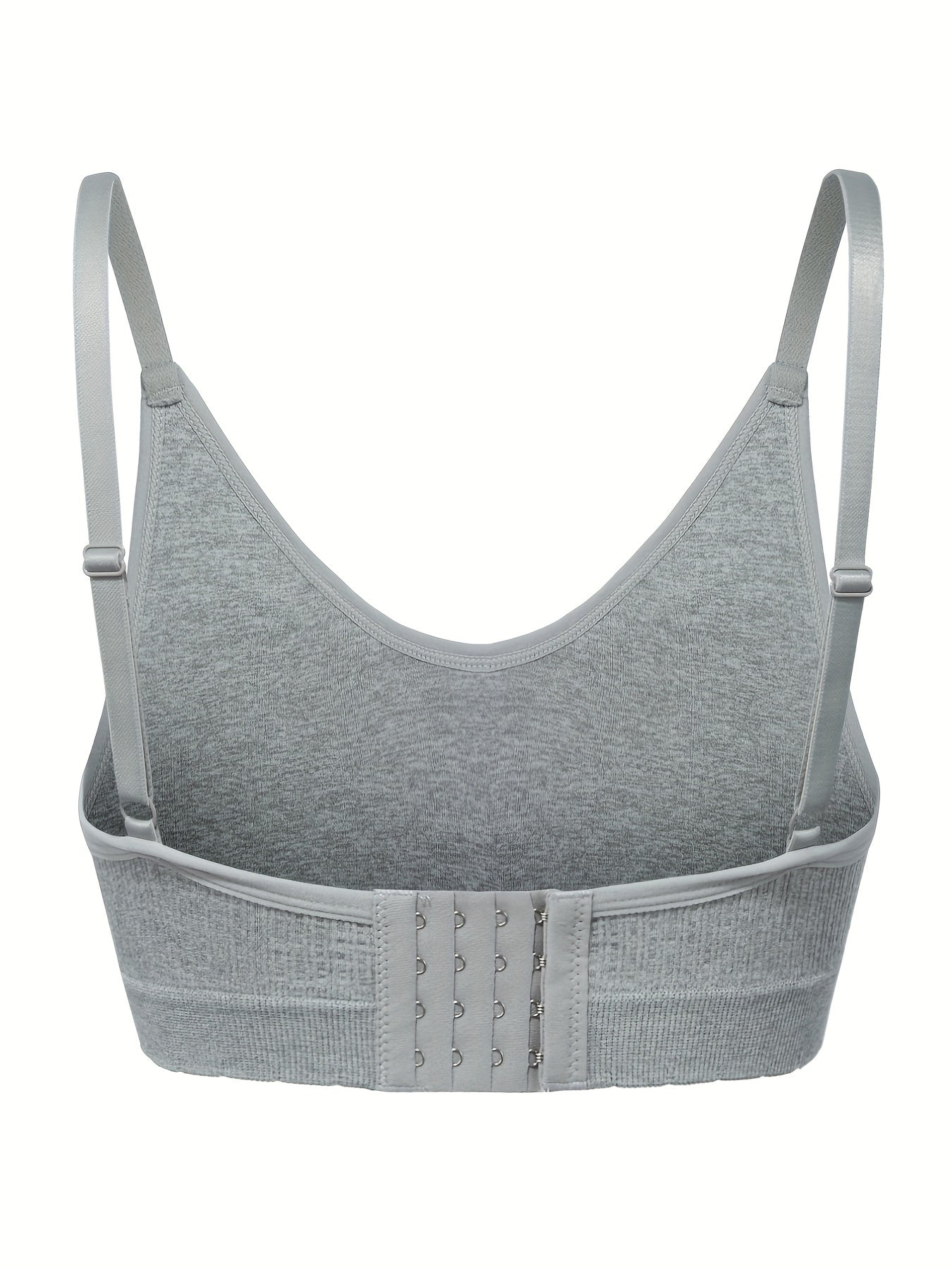 Plus Size Wireless Ribbed Sports Bra - Comfortable Breathable Bralette