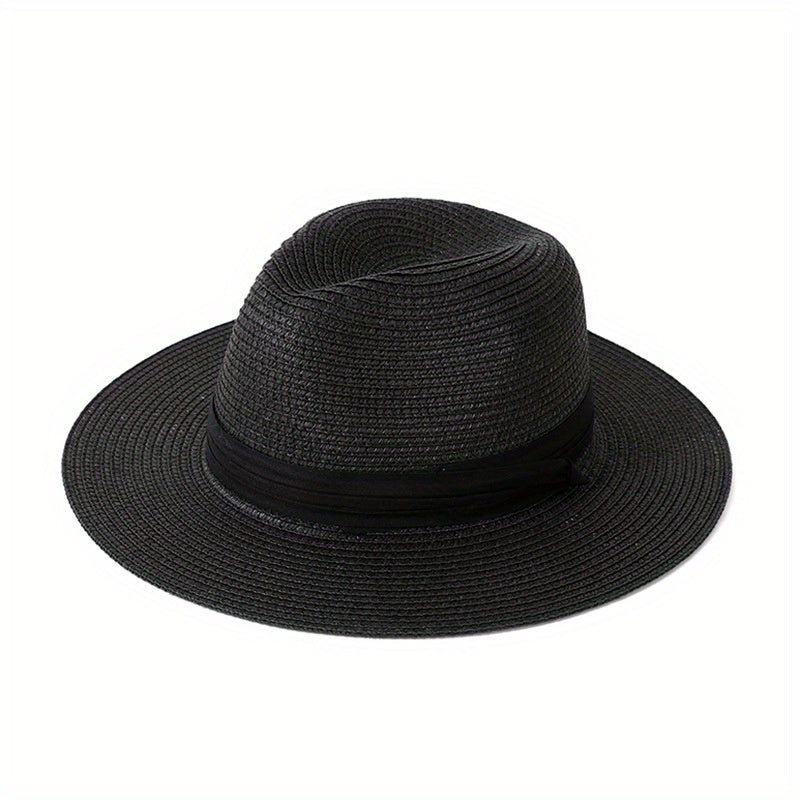 Men's Straw Hat Summer Sunshade Jazz Top Hat