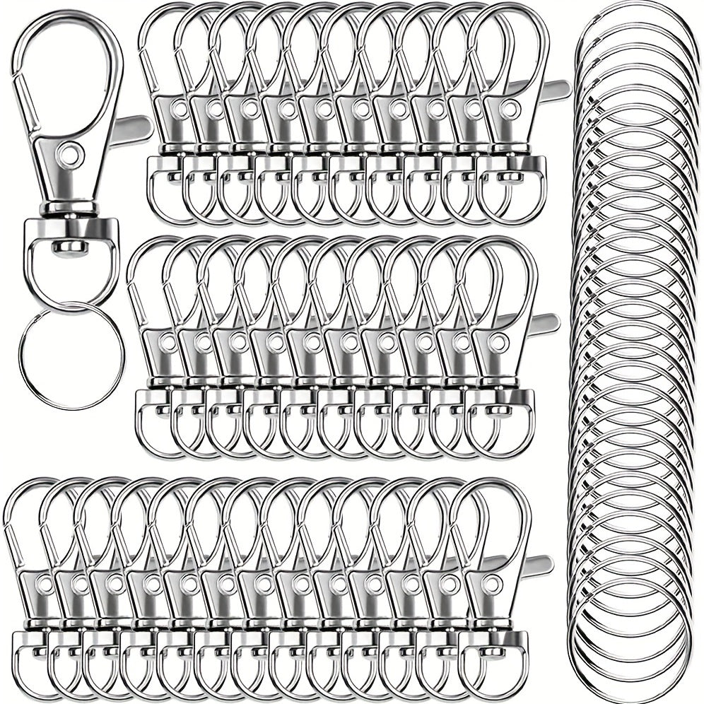 Metal Swivel Clasps Lanyard Snap Hook and Key Rings Key Chain Hooks Clip