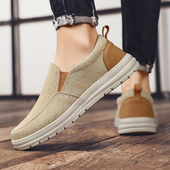 Men's Lightweight Slip On Canvas Shoes For Traveling Jogging Hiking