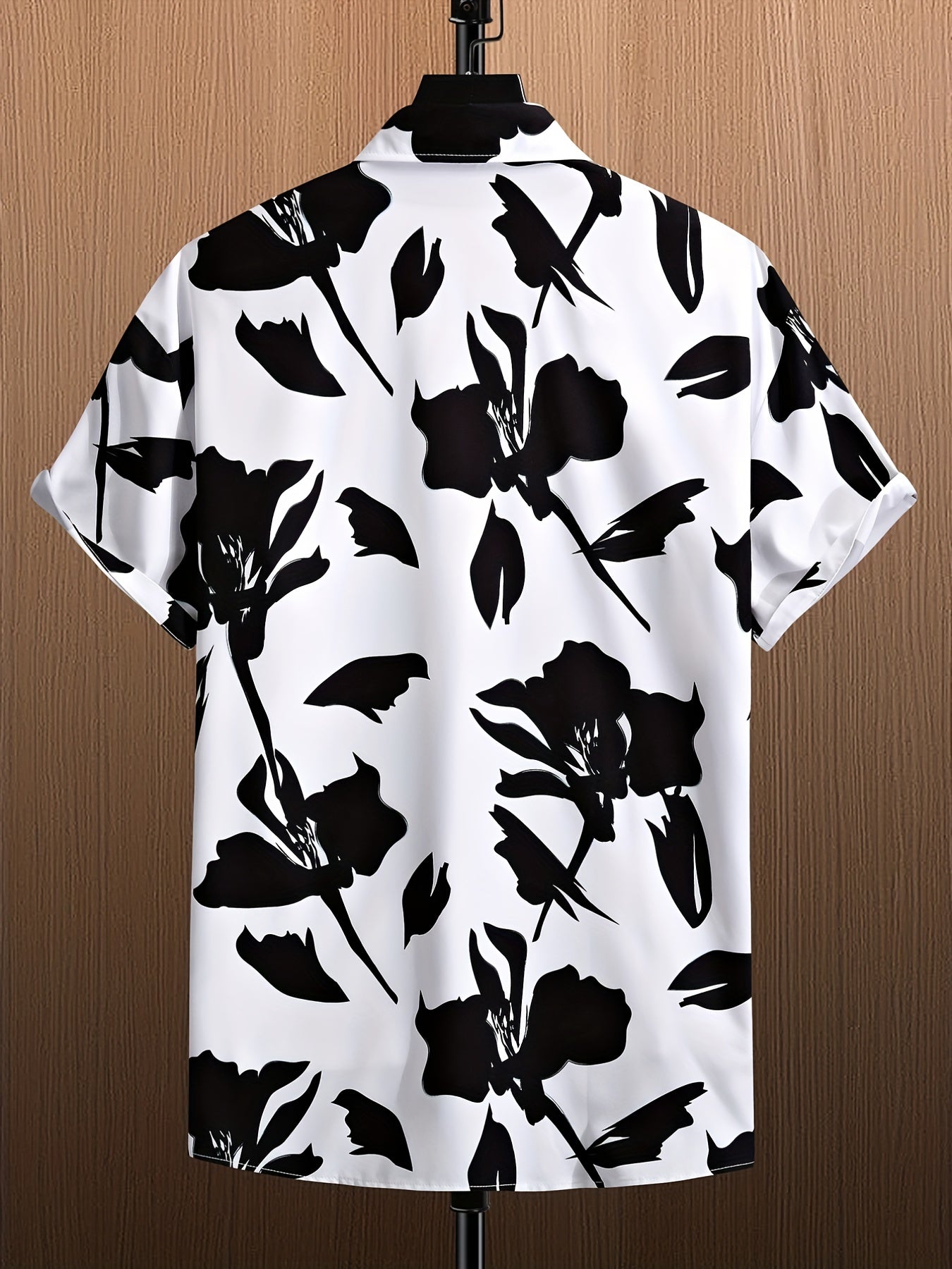 Abstract Print Men's Short Sleeve Shirt for Summer Vacation