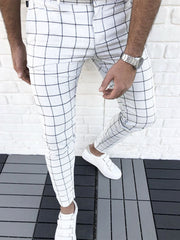 Men's Checkered Slim Fit Pants