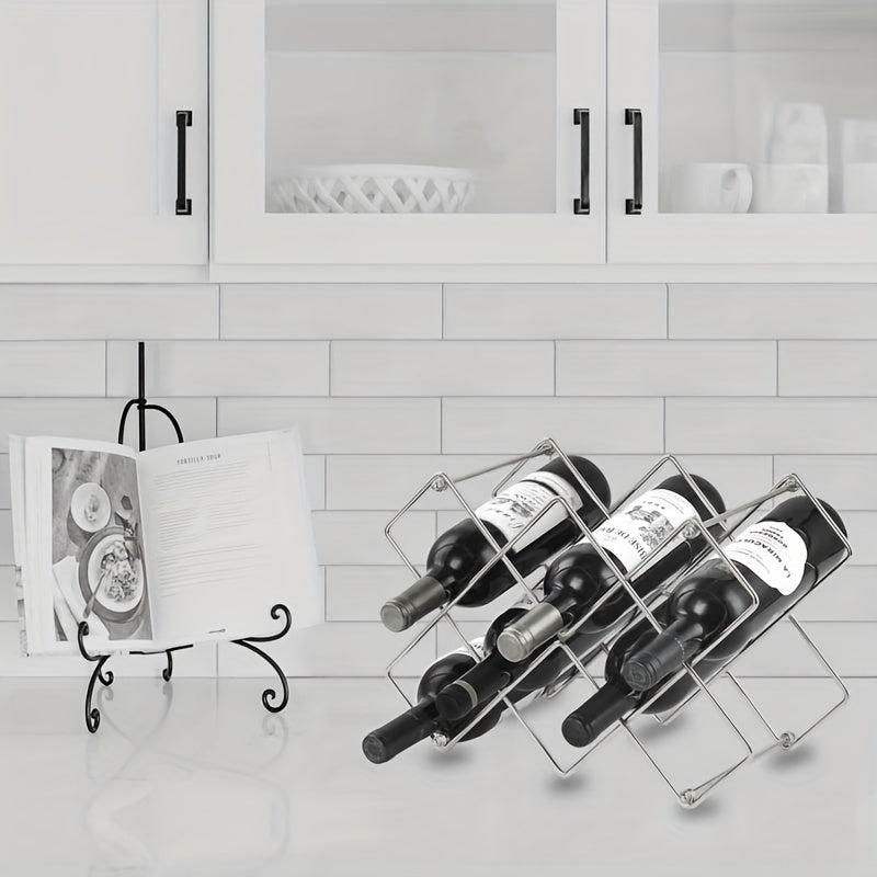 10 Bottle Metal Countertop Wine Rack Holder