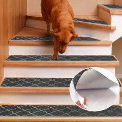7pcs Stair Treads Non Slip Carpet Tape Set Self Adhesive Indoor Stair Runner Rug