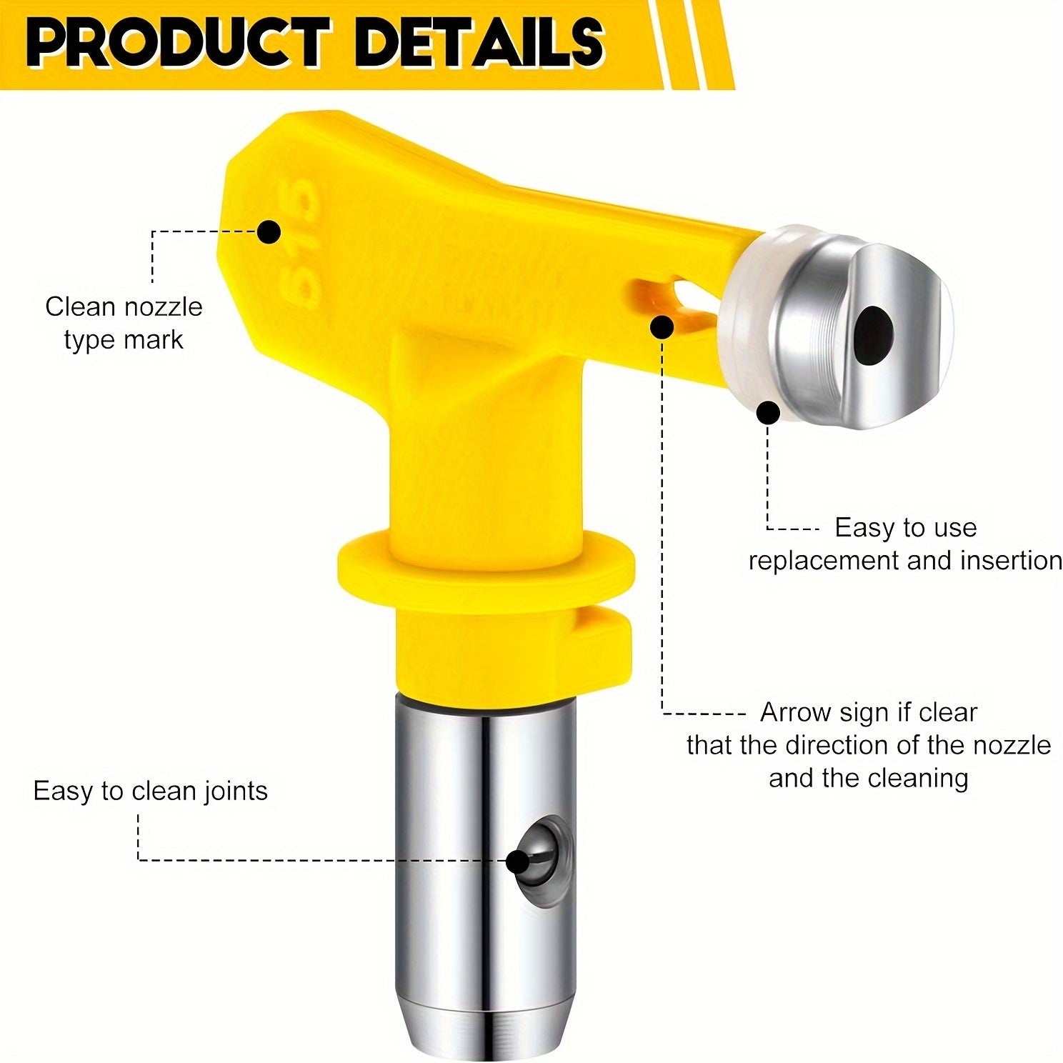 3pcs Reversible Sprayer Tips Nozzles for Airless Paint Spray Machine