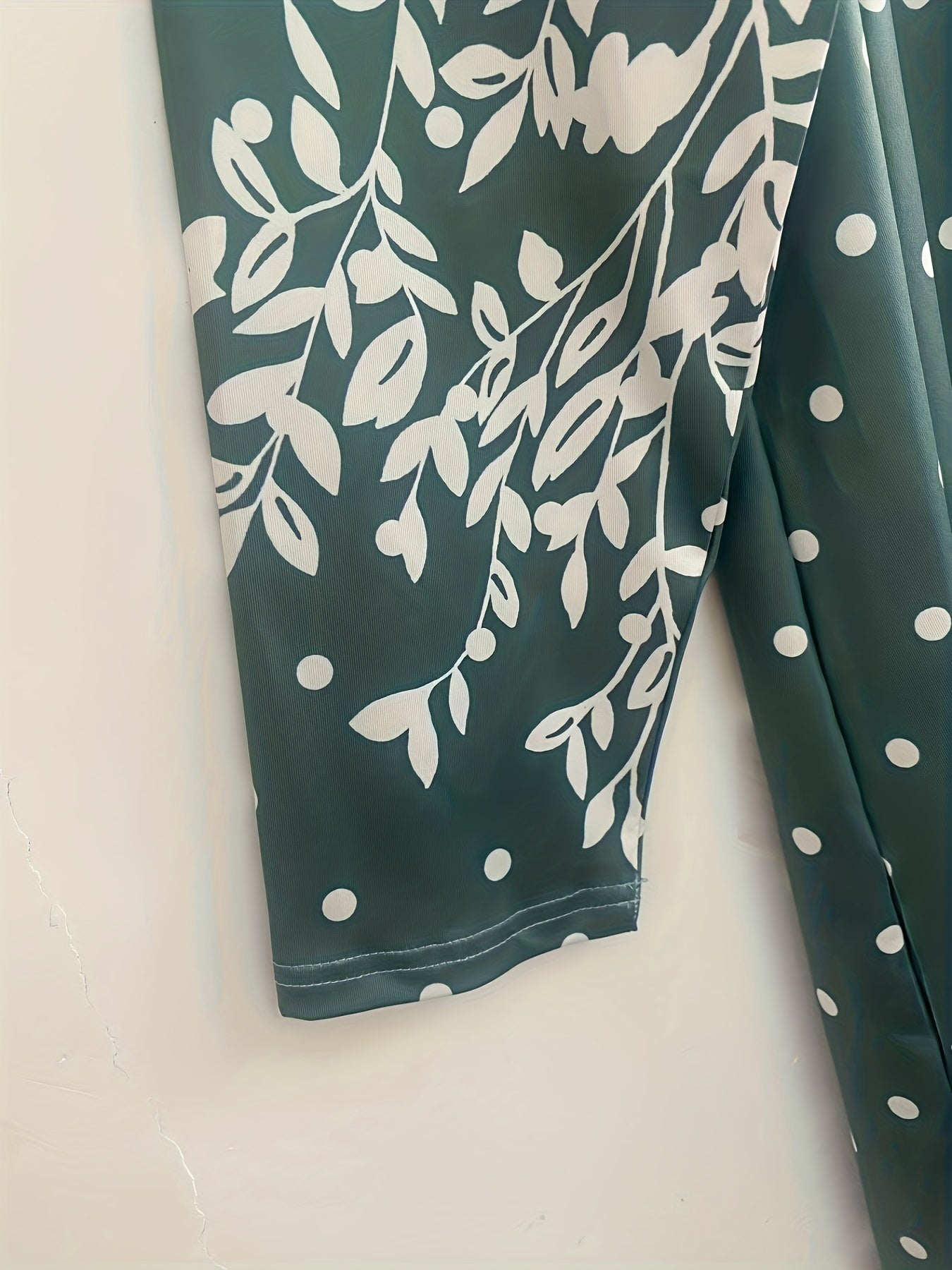 Casual Dress Women's Floral & Polka Dot Print Long Sleeve