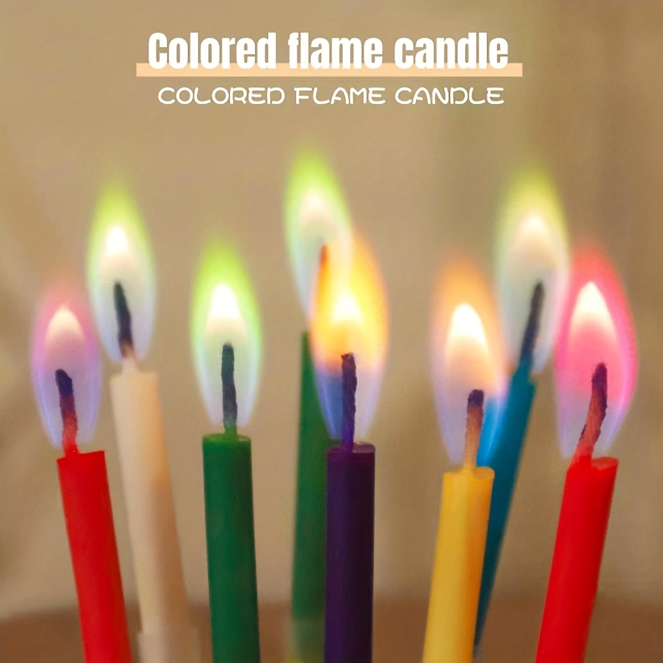 6pcs Colorful Flame Birthday Candles for Wedding Cake