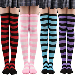 Striped Thigh High Socks for Halloween Costume